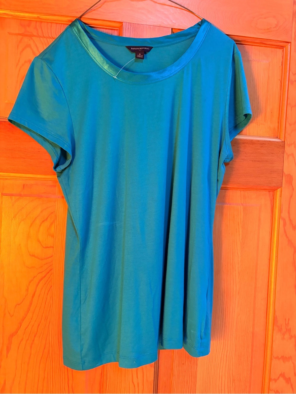 Banana Republic Teal Crewneck Short Sleeve Top
